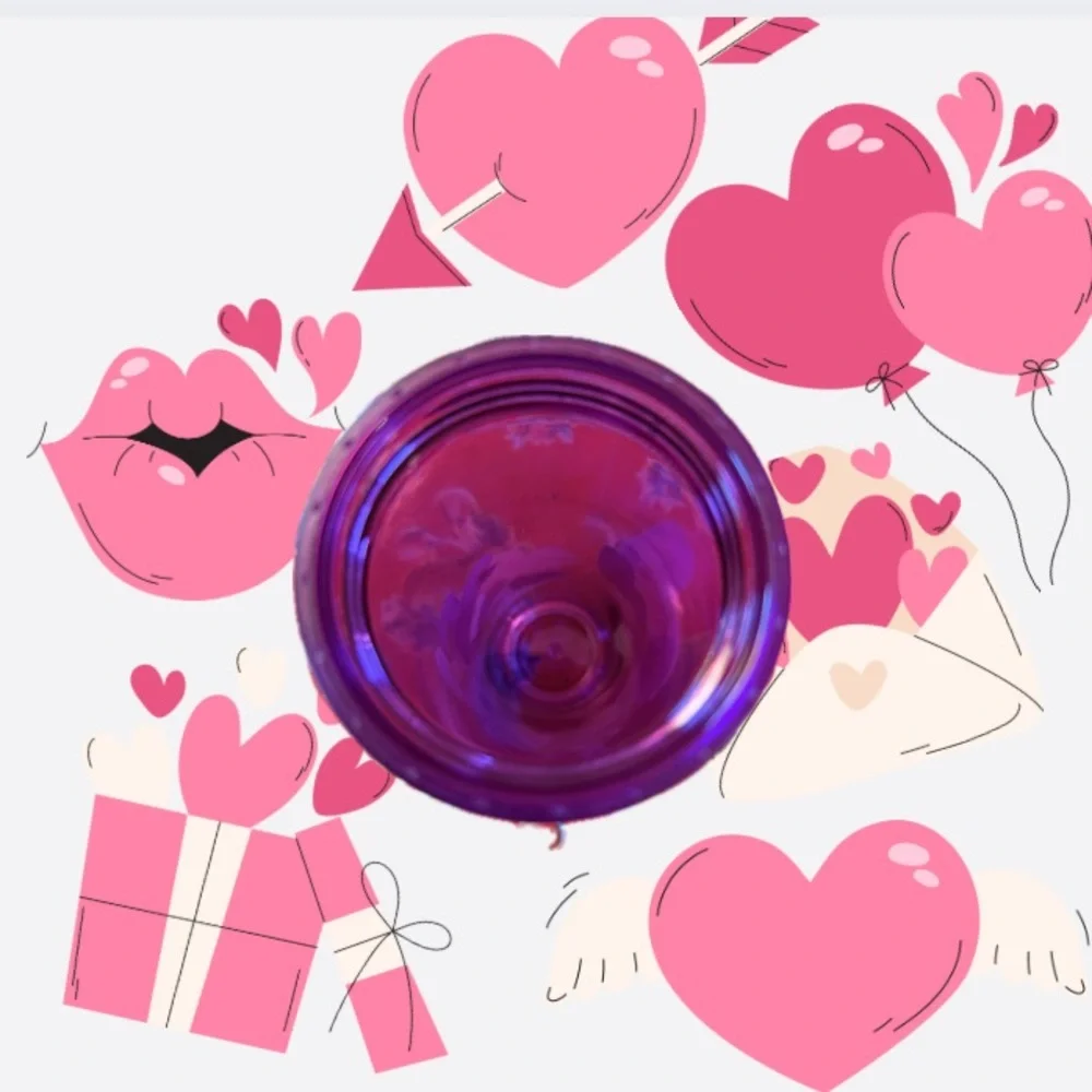 Retired 2020 Starbucks Coffee Company Acrylic Purple and Pink Heart Tumbler